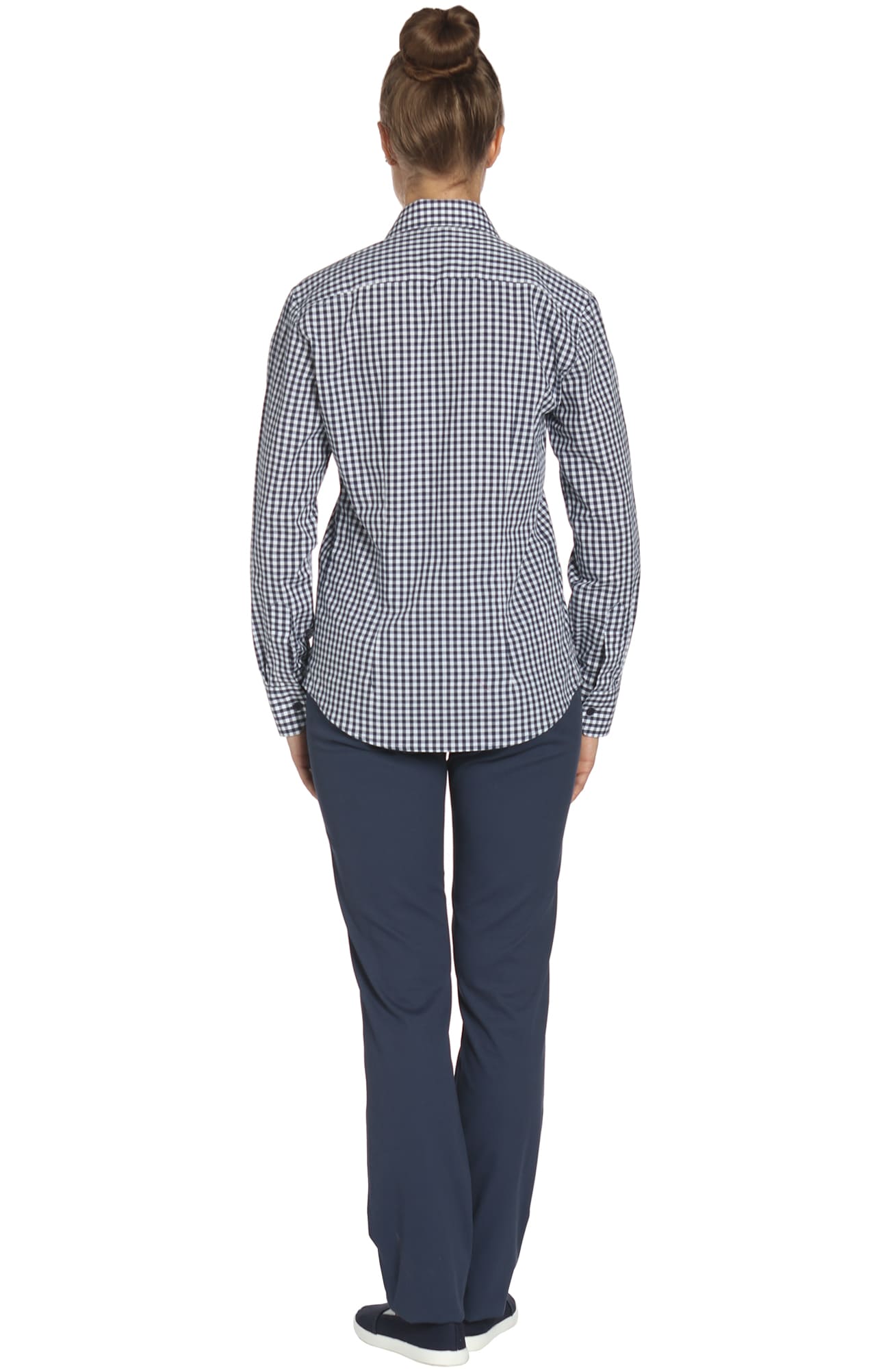 67793 Рубашка в клетку mini check blue-white (мелкая клетка сине-белая) HIPSTER  Толстовки, рубашки, футболки, тенниски  размер 56 (112)  - Вид №3