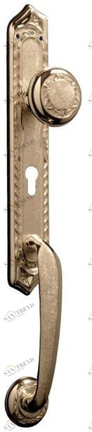 Pasini Ручка для входных дверей из латуни на пластине Princess 4129