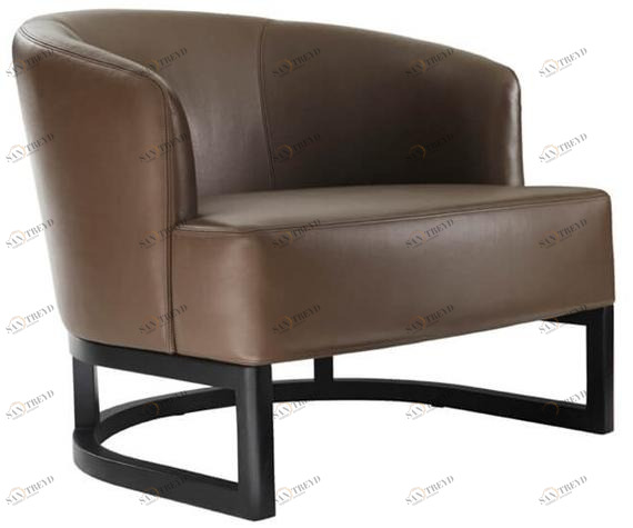 HC28 Cosmo Кожаное кресло с подлокотниками  C11 