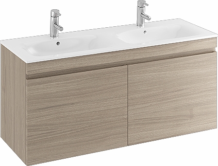 42394 IFO Renova Плоская тумба для умывальника с двумя ящиками и двумя внутренними ящиками, W = 1290 мм, W1 = 1300 мм, вяз, пленка  - Вид №6