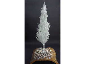 Скульптура из алюминия и оливкового дерева