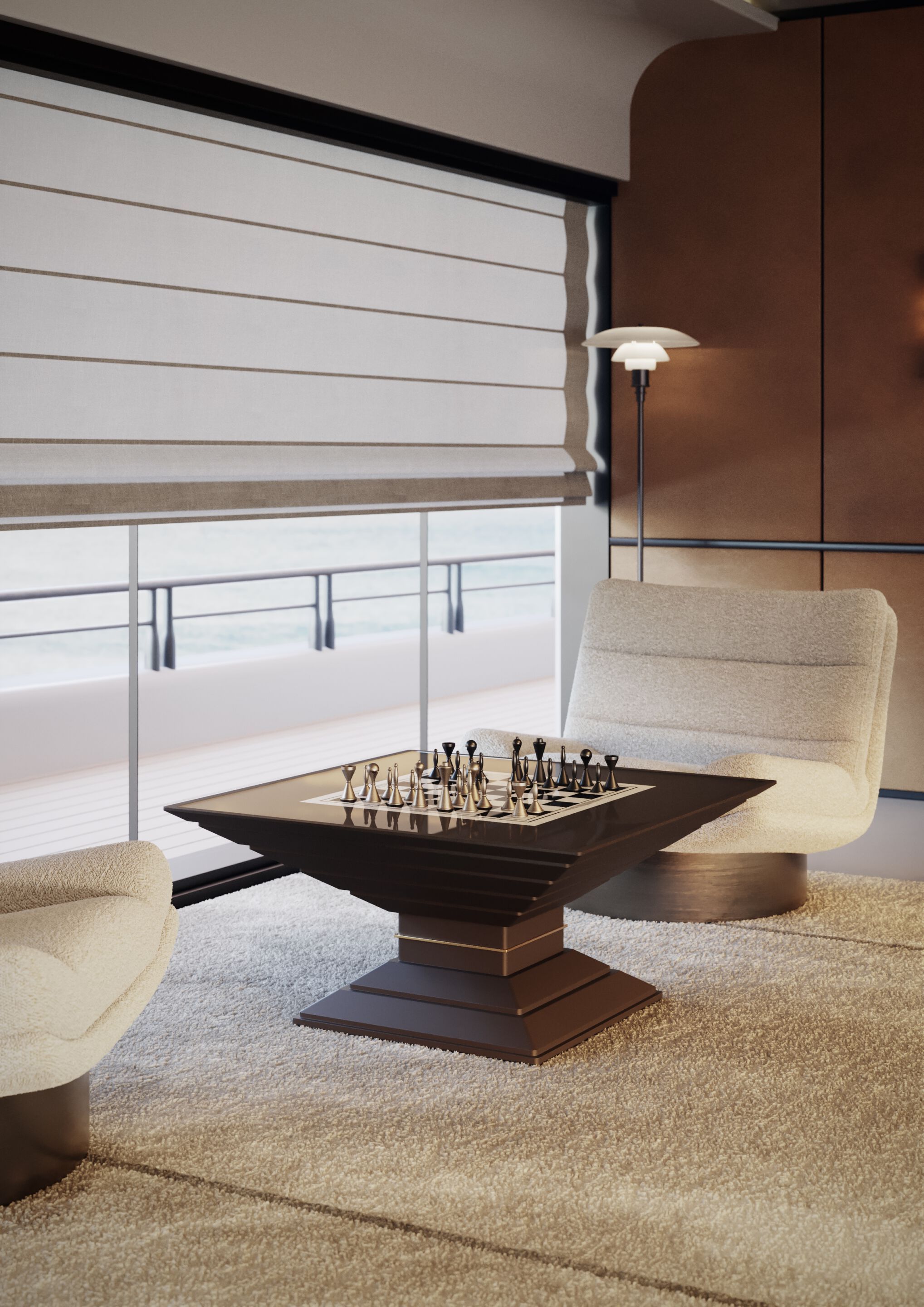 Квадратный шахматный стол Vismara Design SCACCOMATTO ARCH-00108414 - Вид №4