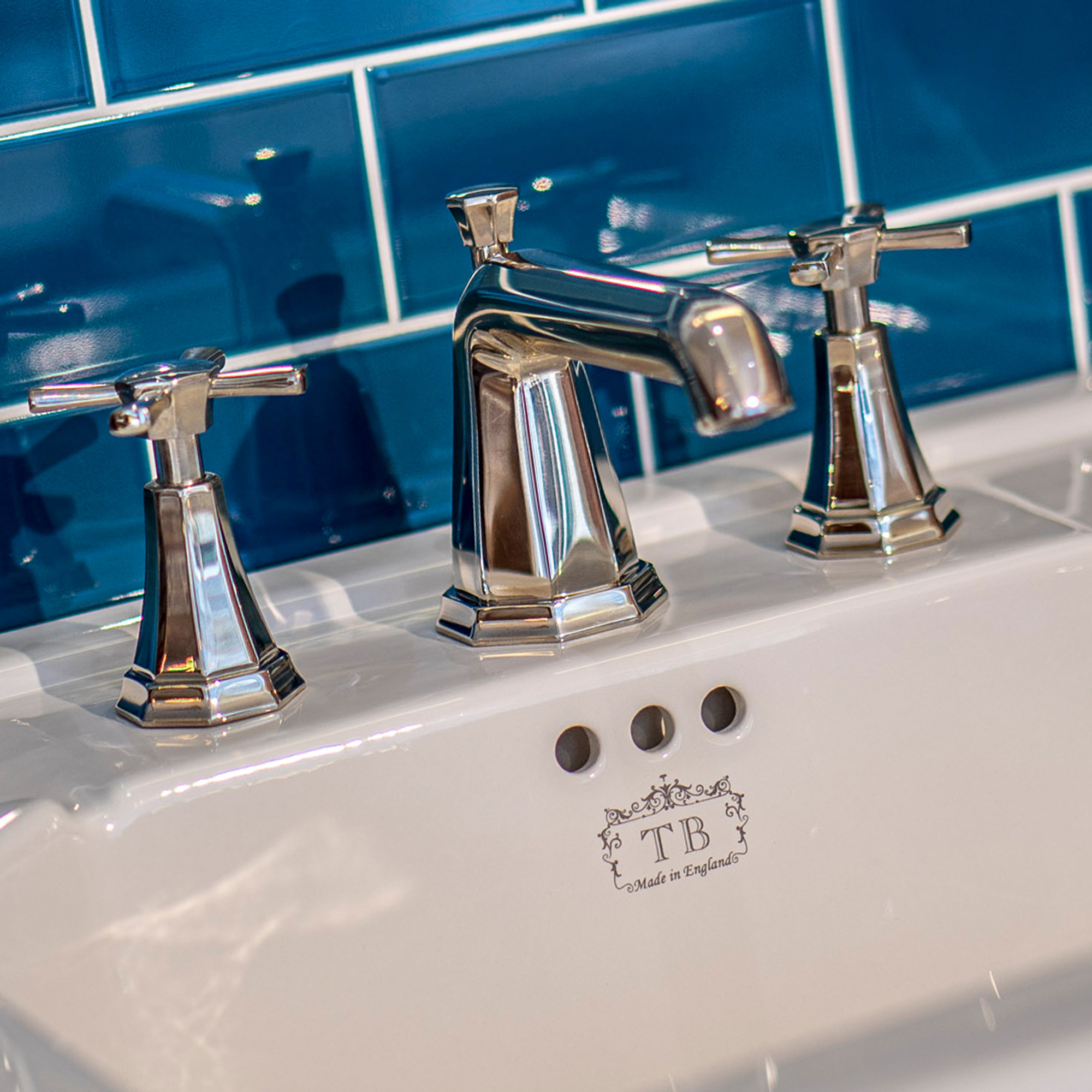 Traditional bathrooms Смеситель для умывальника ART DÉCO на 3 отверстия Pr3142/ag Art Deco - Вид №3