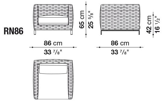 B&B Italia Outdoor Садовое кресло из текстиля с подлокотниками Ray outdoor sun-id-1345070 - Вид №2