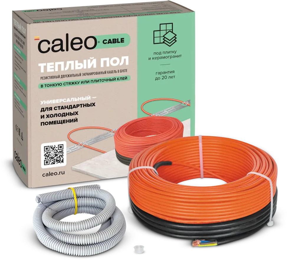 91651312 Нагревательный кабель для теплого пола Caleo Cable 17W-24 24 м 400 Вт STLM-0939940