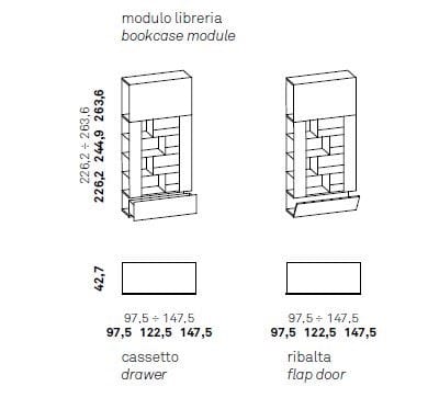 Деревянный секционный книжный шкаф Caccaro Roomy ARCH-00010875 - Вид №3