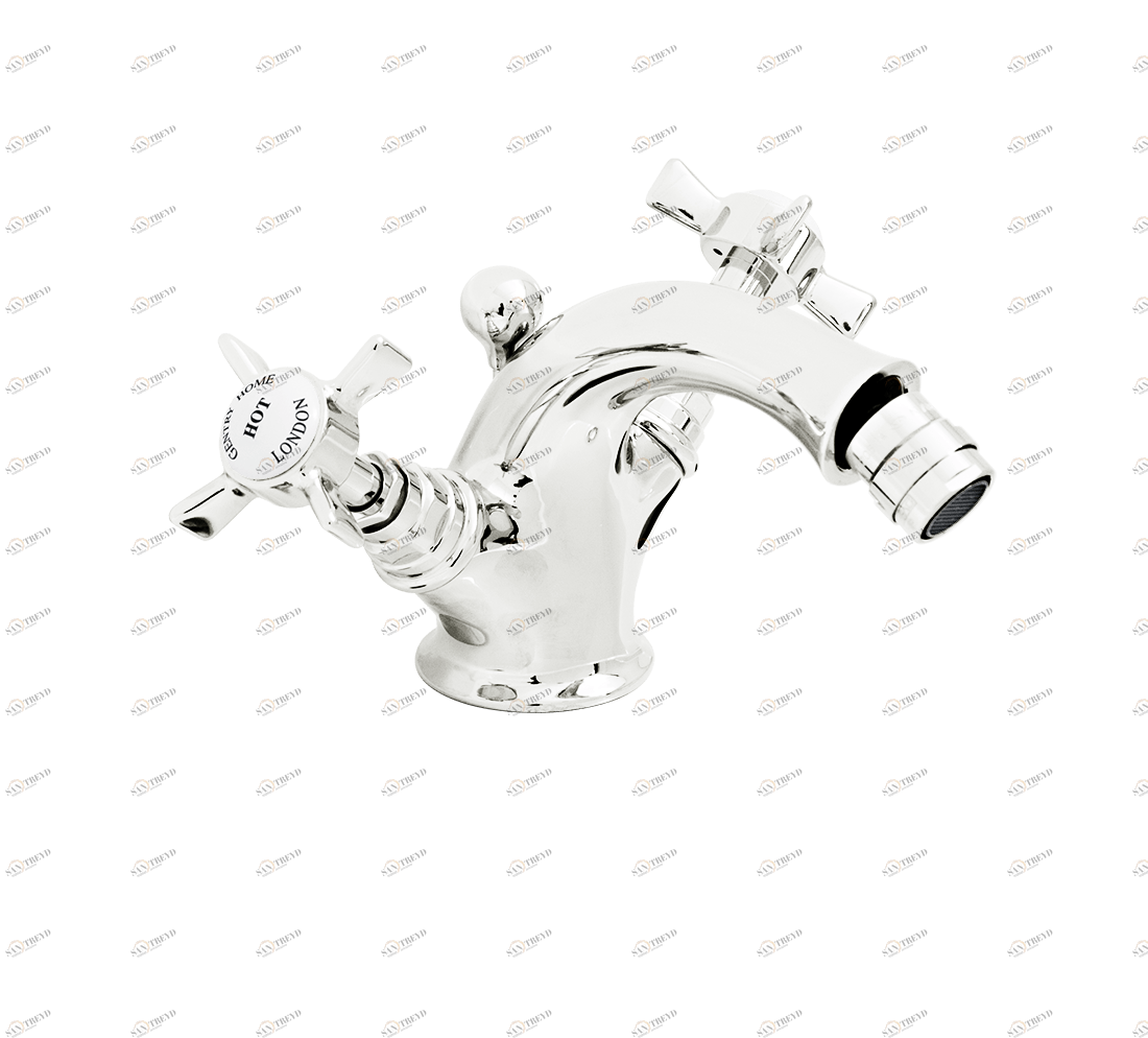 Gentry Home Смеситель для раковины Style на три отверстия с всплывающей пастой Ascot Никель GH102514 