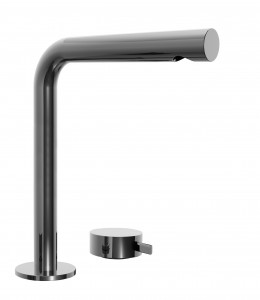 A107WF  Смеситель для раковины на 2 отверстия, высокий удлиненный изливh. 31 cm вылет 19 см ручка ограничитель потока воды до 5 л/мин при 3 бар подводка без донного клапана Fantini Rubinetti AF/21