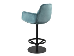 Тканевый кухонный поворотный стул с подлокотниками