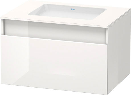 DS688301818 DuraStyle Тумбочка подвесная для встраиваемого снизу умывальника f-bonded Белый матовый, декор Duravit - Вид №2