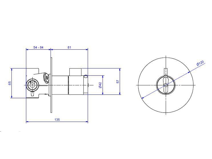 Хром латунь термостатический смеситель для душа Bugnatese Kobuk ARCH-00015507 - Вид №2