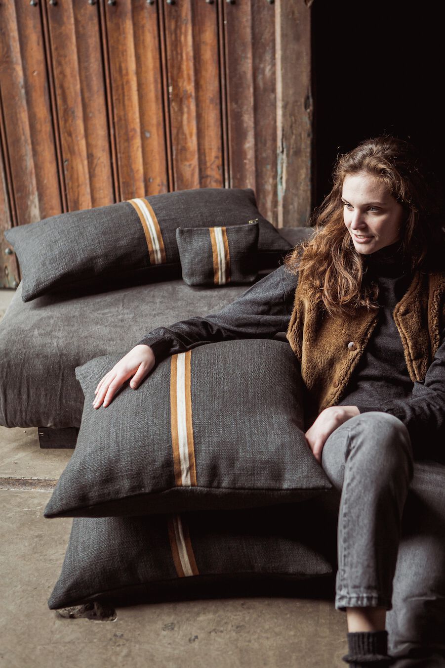 Льняная и шерстяная квадратная подушка Libeco Home Джаспер ARCH-00064853 - Вид №5