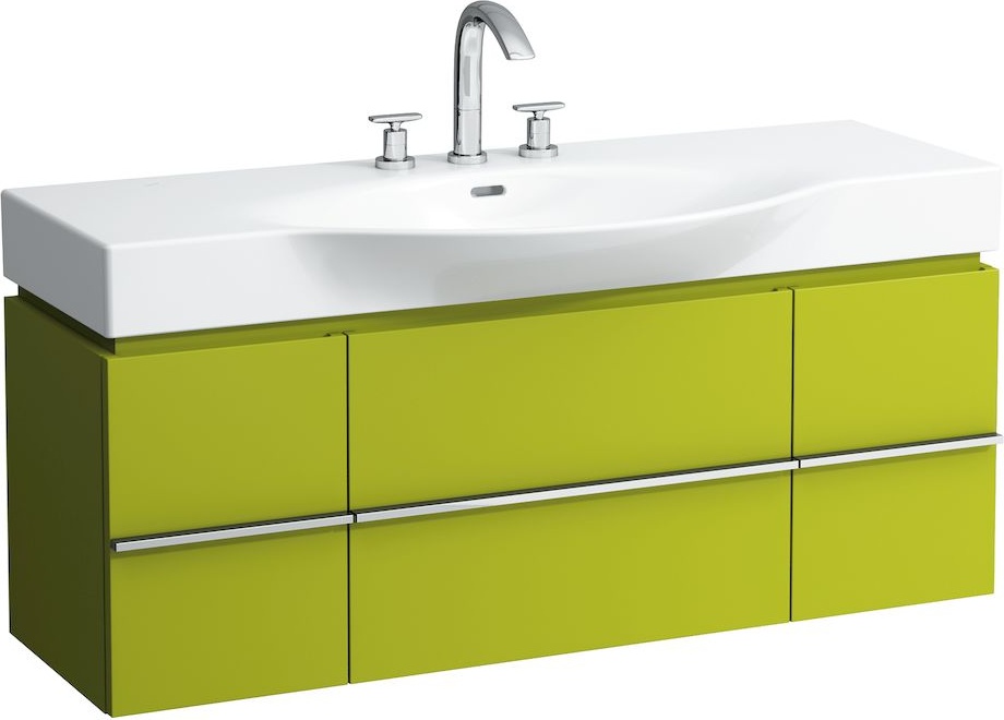 H4013020759991 Шкафчик под раковину, для раковин 811704, 812704, 2 выдвижных ящика с 2 дверцами, 2 стеклянные полки LAUFEN PRO - Вид №12