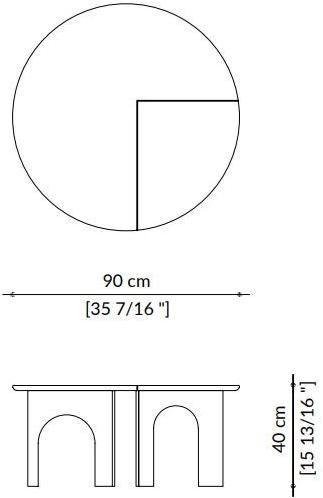 Paolo Castelli Низкий стол из металла и старинного камня Arche sun-id-1511331 - Вид №2