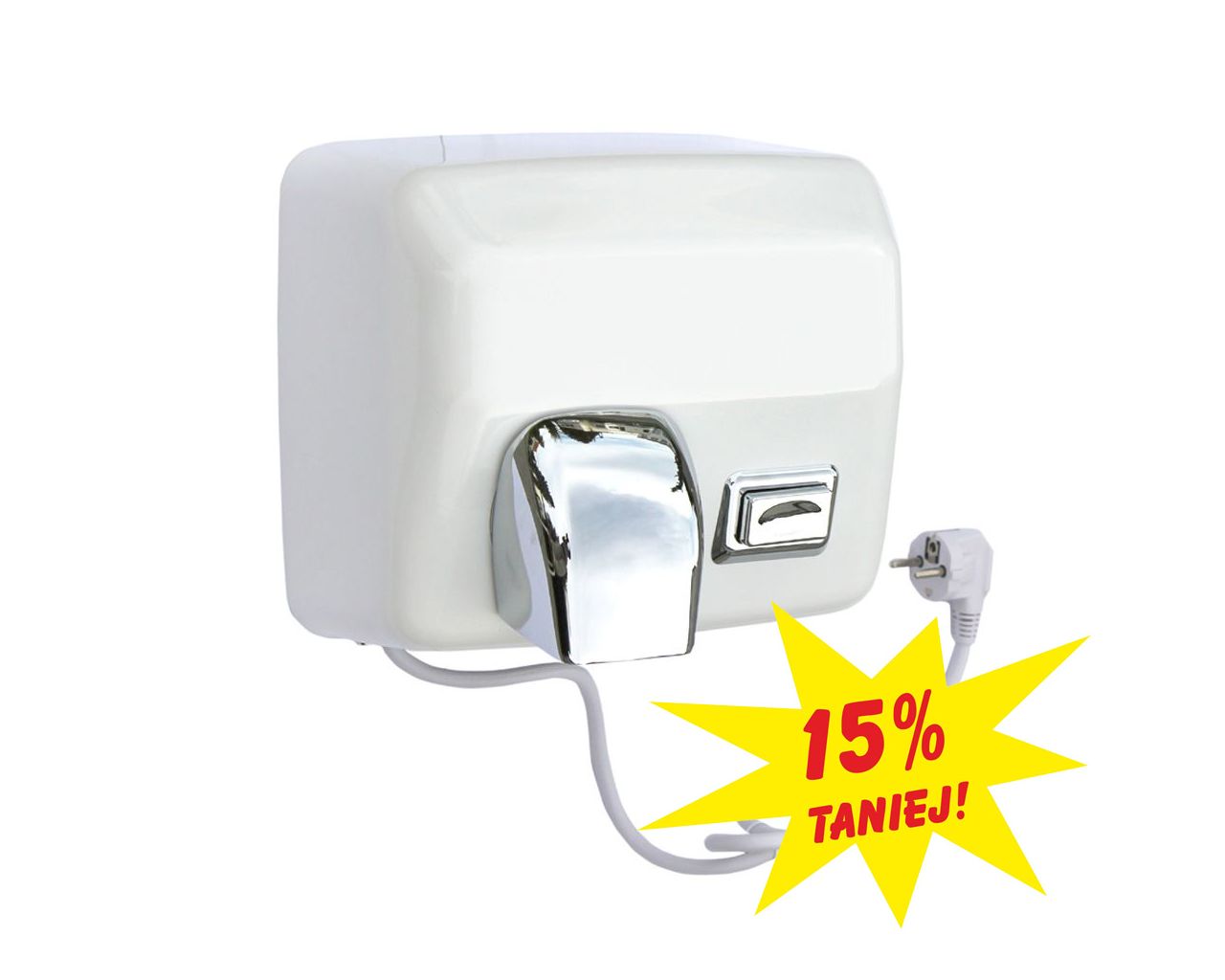 EIB203 Сушилка для рук STARFLOW PLUS с кнопкой, сталь, белый Merida 