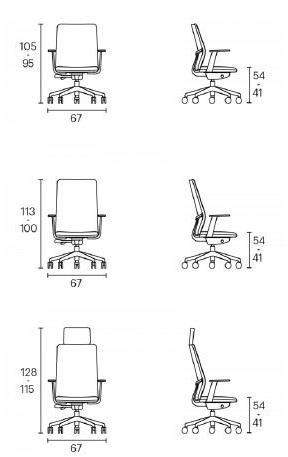 ENEA Офисное кресло из ткани с 5 спицами на колесиках Movado sun-id-1370725 - Вид №5