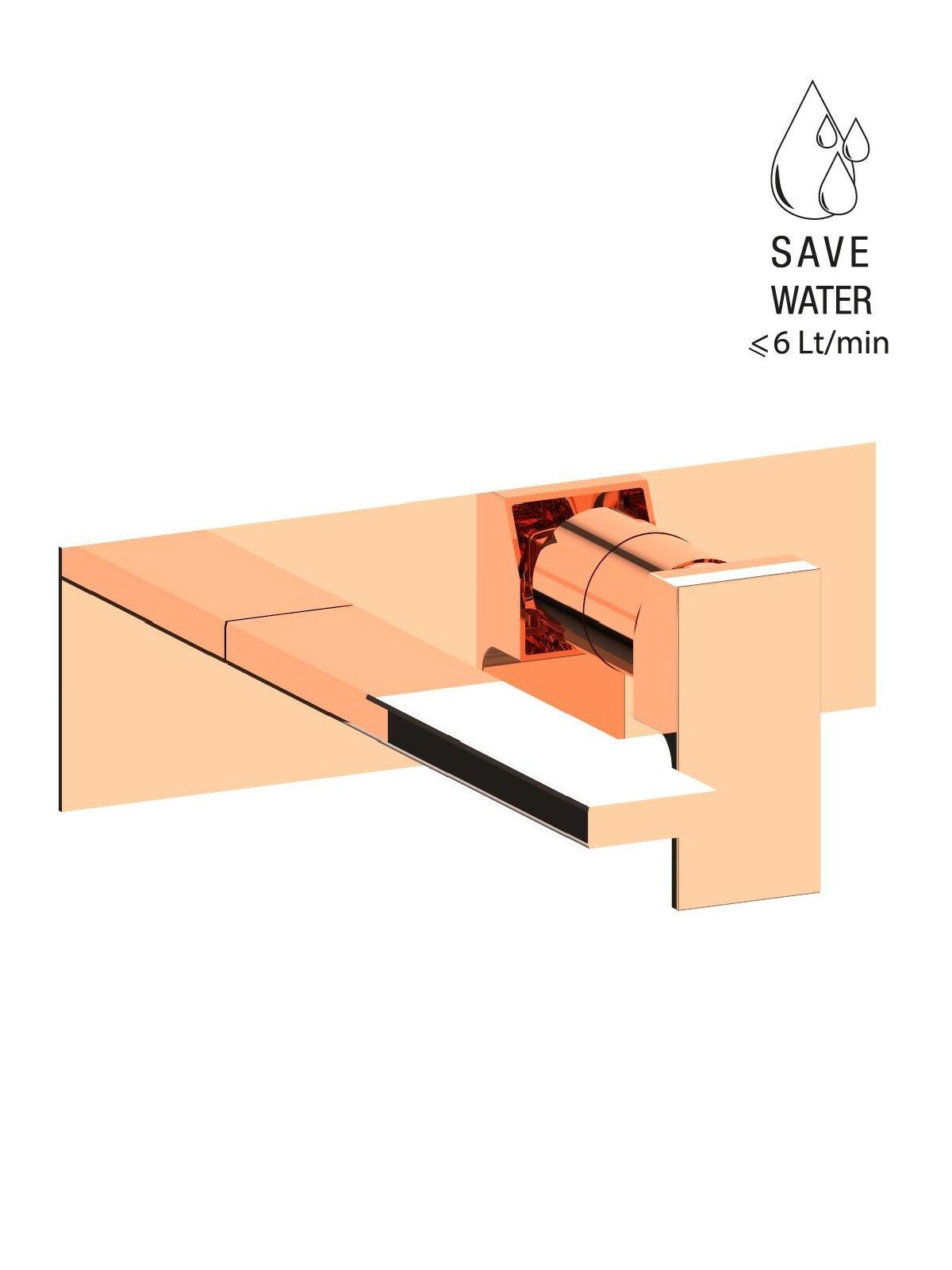 Настенный смеситель для раковины с пластиной без слива Rubinetterie Frattini Vita Due ARCH-00054452 - Вид №48