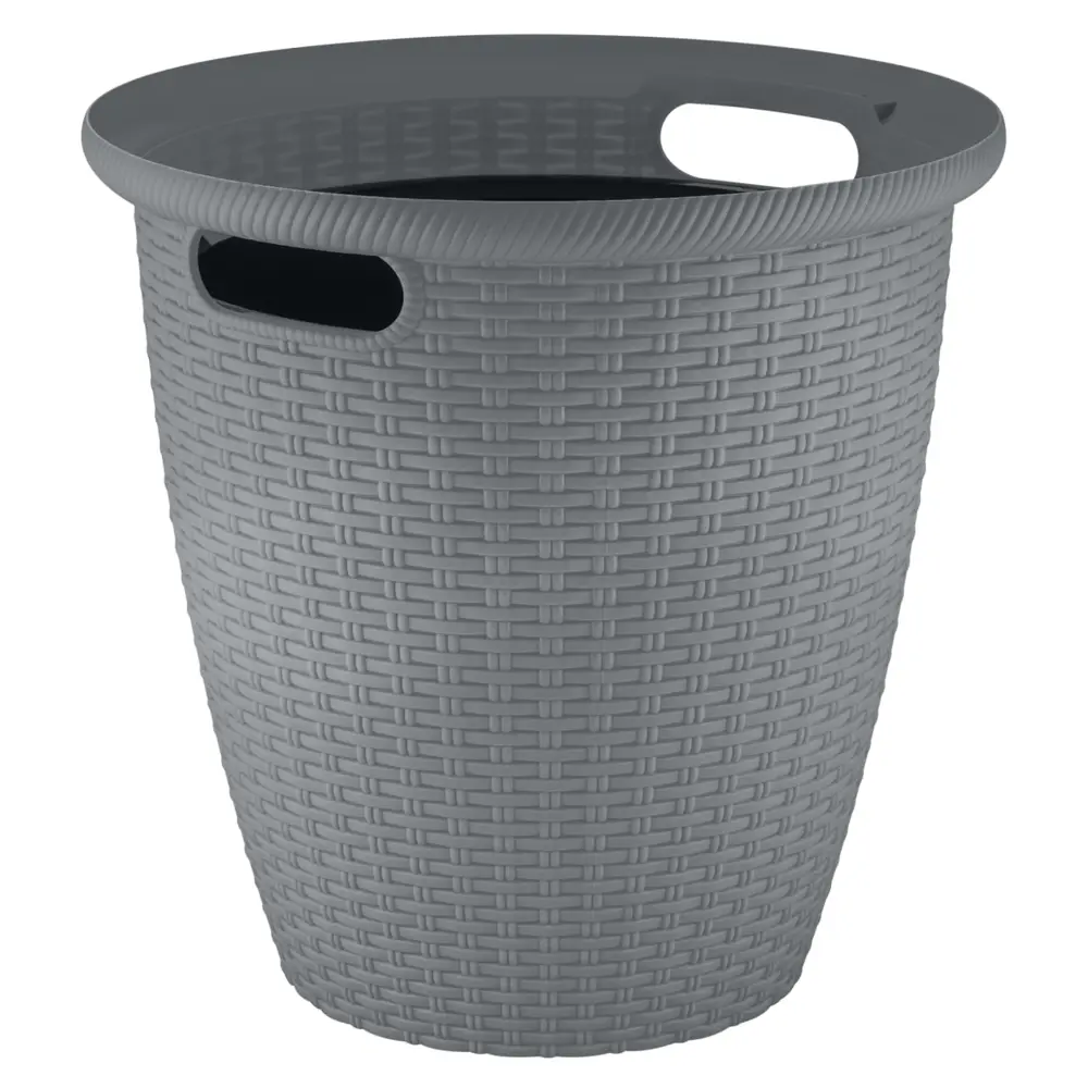 Кашпо для цветов Ingreen Rattan Ø50 27 л вулканический серый 89416383 STLM-2208576