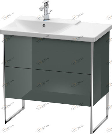 XS446403838 Тумбочка напольная XSquare #XS4464 810 x 473 мм Доломитово-серый глянцевый лак Duravit