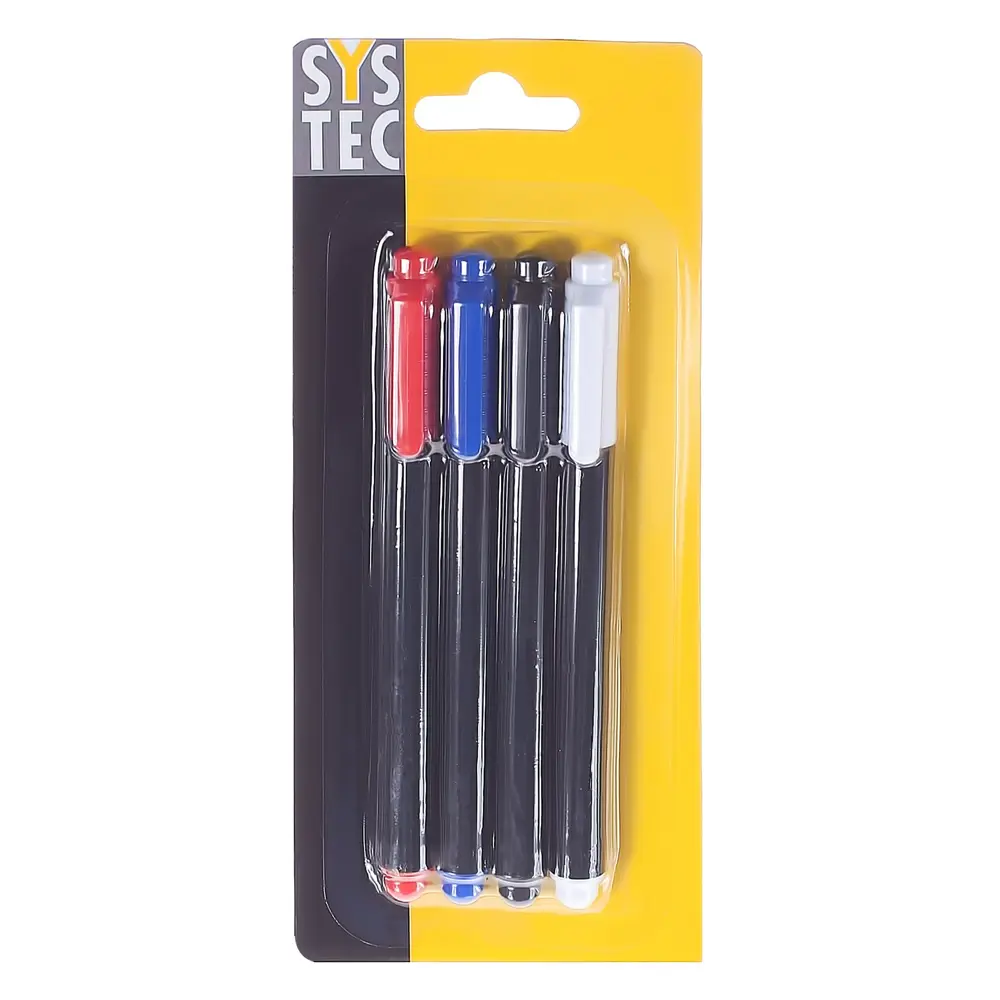 Маркер перманентный Systec для всех поверхностей 4 шт STLM-2014093 - Вид №1