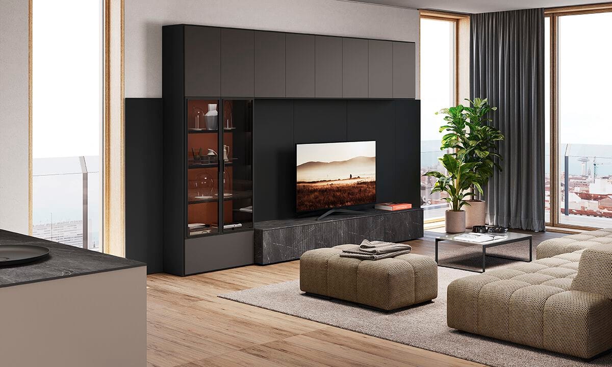 Деревянный секционный книжный шкаф Febal Casa TRENTA ARCH-00000563 - Вид №2