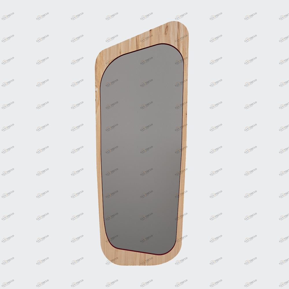 Зеркало настенное большое красное шпон Woodi WOODI ДИЗАЙНЕРСКИЕ 00-3966341 Красный 