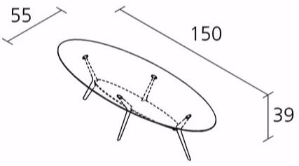 Alias Овальный лакированный журнальный столик Biplane sun-id-1465719 - Вид №2