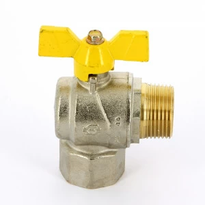 Кран шаровой для газа НВ угловой FUTURGAS бабочка F.I.V. 1"