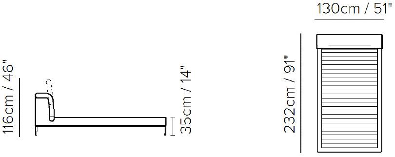 Natuzzi Односпальная кожаная кровать с мягким изголовьем sun-id-1497045 - Вид №2