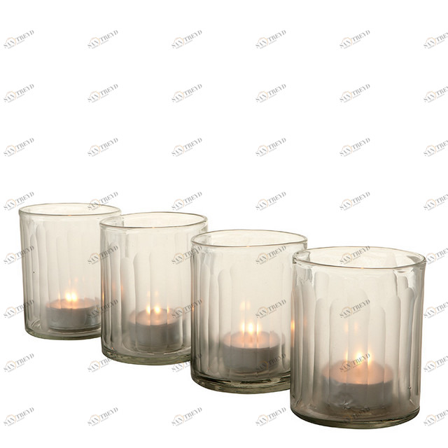 Подсвечник стеклянный дымчатый 4 штуки Astor от Eichholtz EICHHOLTZ EICHHOLTZ 060276 Прозрачный 