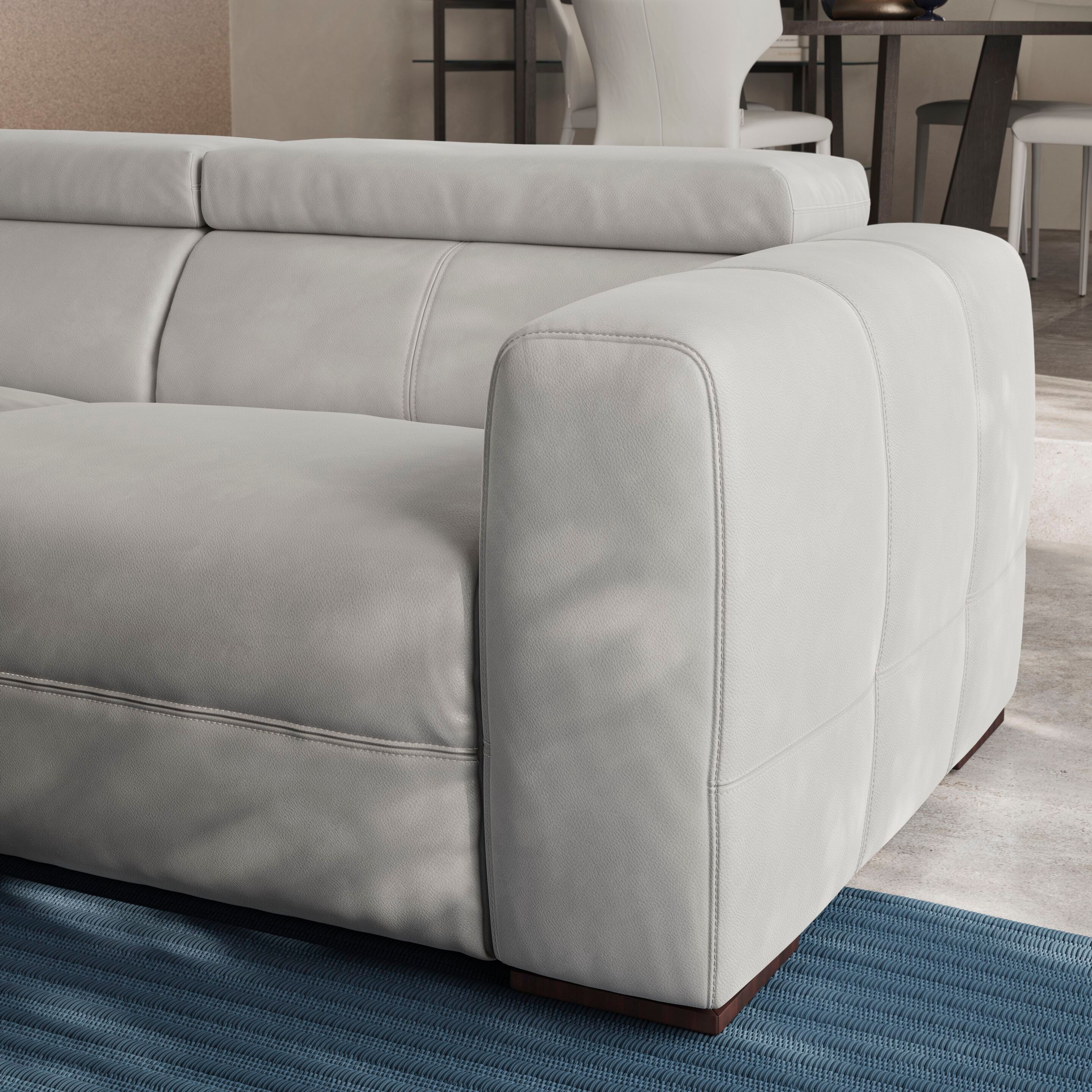 Кожаный угловой диван с откидной спинкой Natuzzi Italia Balance ARCH-00120166 - Вид №14