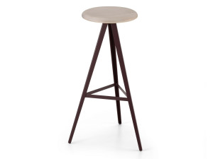 Высокий деревянный барный стул