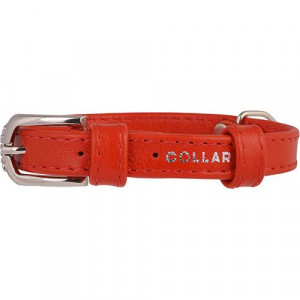 ПР0039886 Ошейник для собак Glamour без украшений 12мм 21-29см красный COLLAR