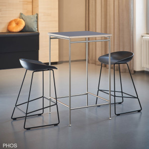 KATI-T1-60x60-L4178 Стол Karlsruhe - барный стол t1 со столешницей из линолеума - 60 x 60 x 105 см. PHOS