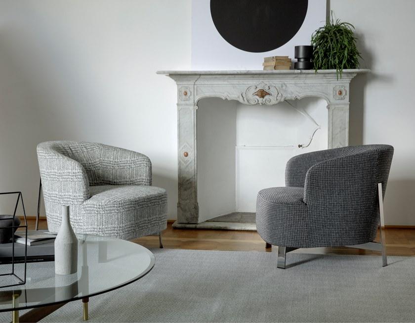 Porada Кресло из бархата и основание из бронзовой латуни Twenty sun-id-1447698 - Вид №2