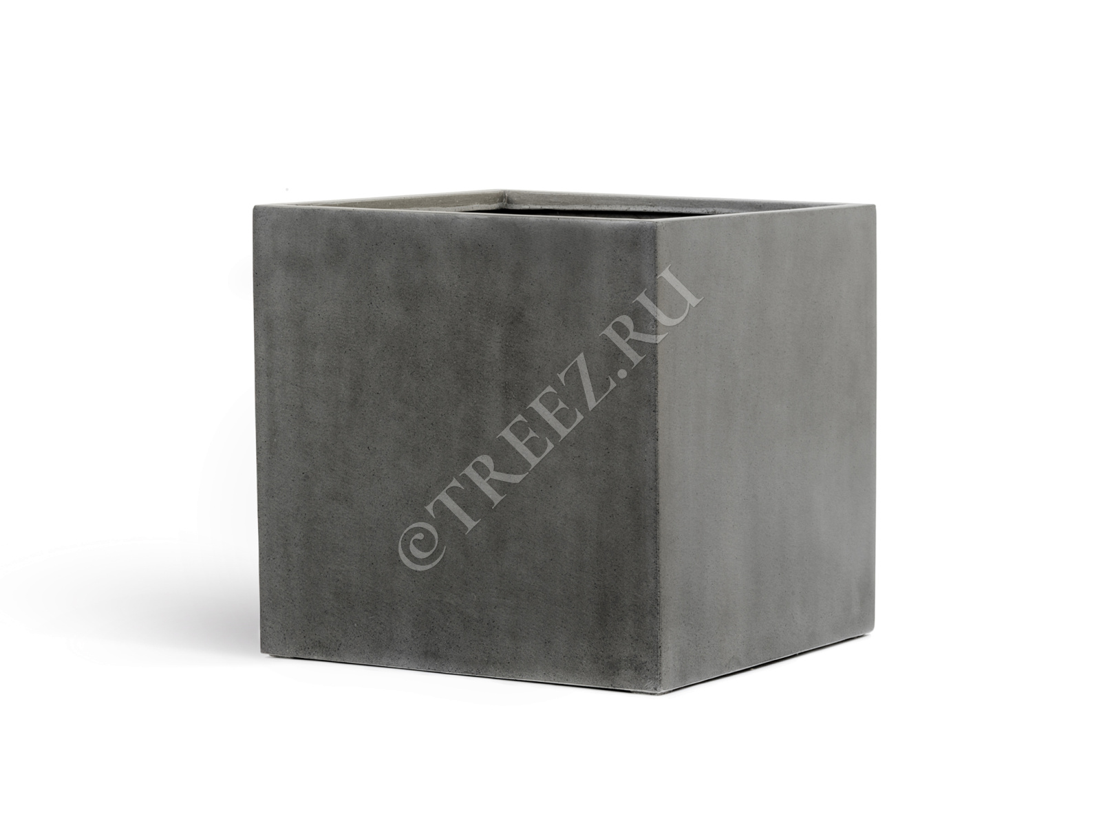 41.3317-02-005-GR/XL-60 Кашпо  Effectory - серия Beton - Куб (без вставок) - Тёмно-серый бетон Цветочная коллекция  - Вид №4