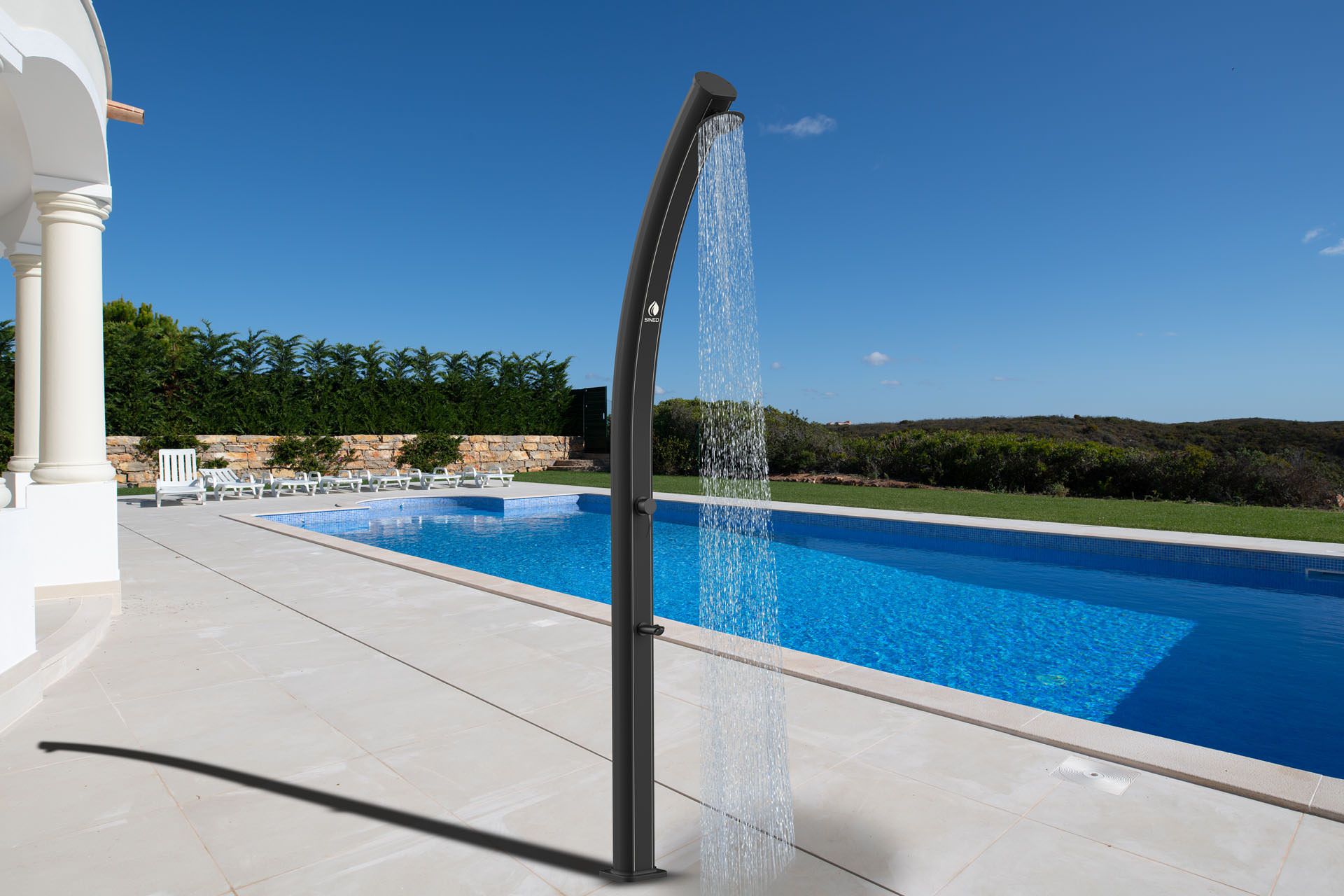 Алюминиевый солнечный душ с душем SINED EMI ARCH-00047335 - Вид №6