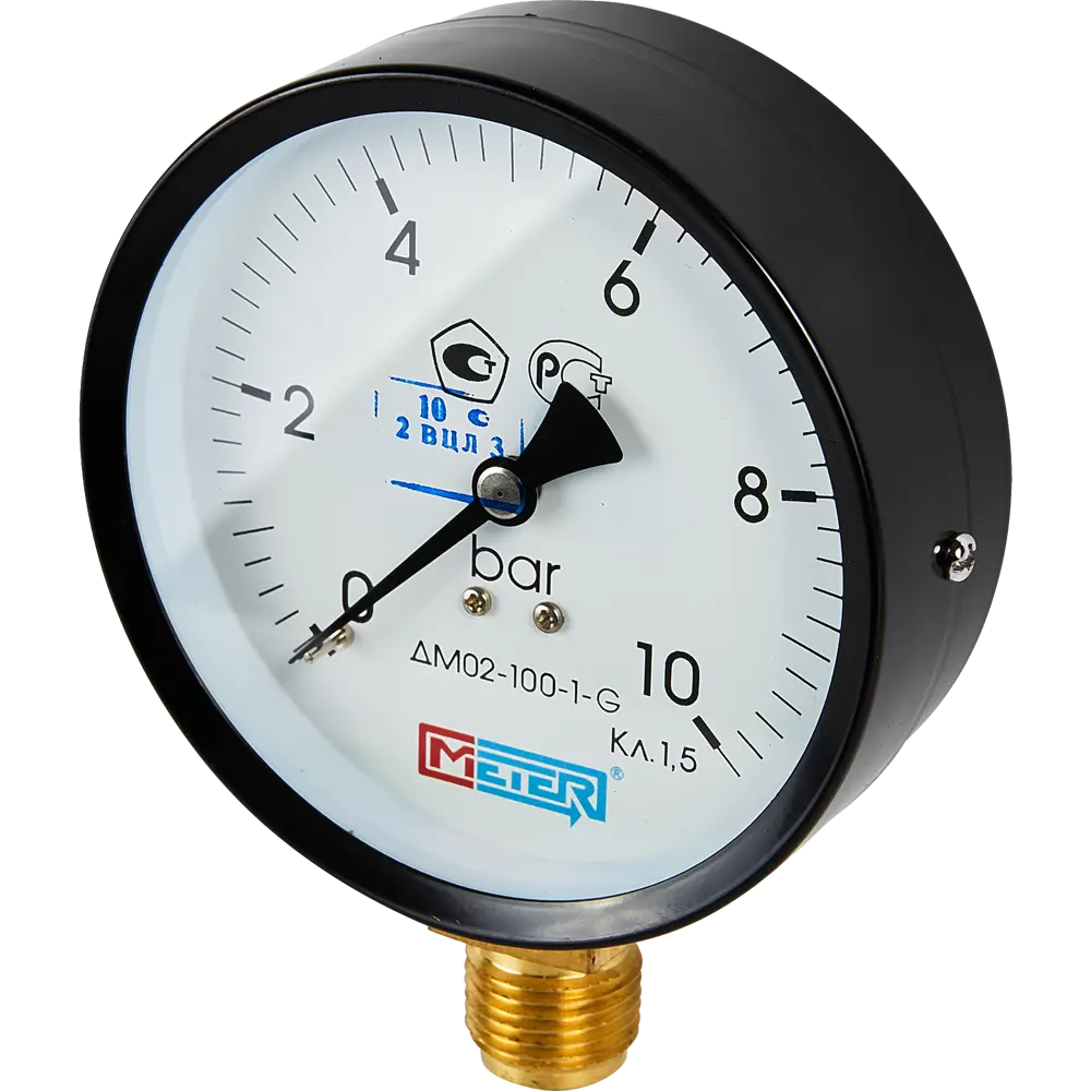Манометр радиальный Метер 100 мм 10 бар 1/2" STLM-2010373 - Вид №1