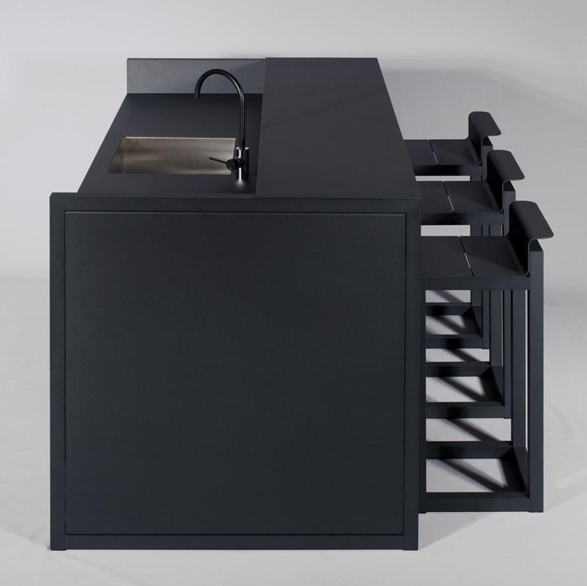 Sachi Алюминиевая кухня с островом In/out kitchen sun-id-1500417 - Вид №3