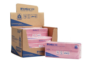 18846402 Протирочный материал WypAll X50 сложенные, красный 7444 Kimberly-Clark
