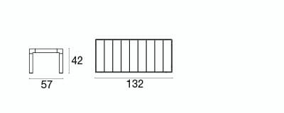 Бамбуковый прямоугольный садовый столик emu Tami ARCH-00015747 - Вид №5