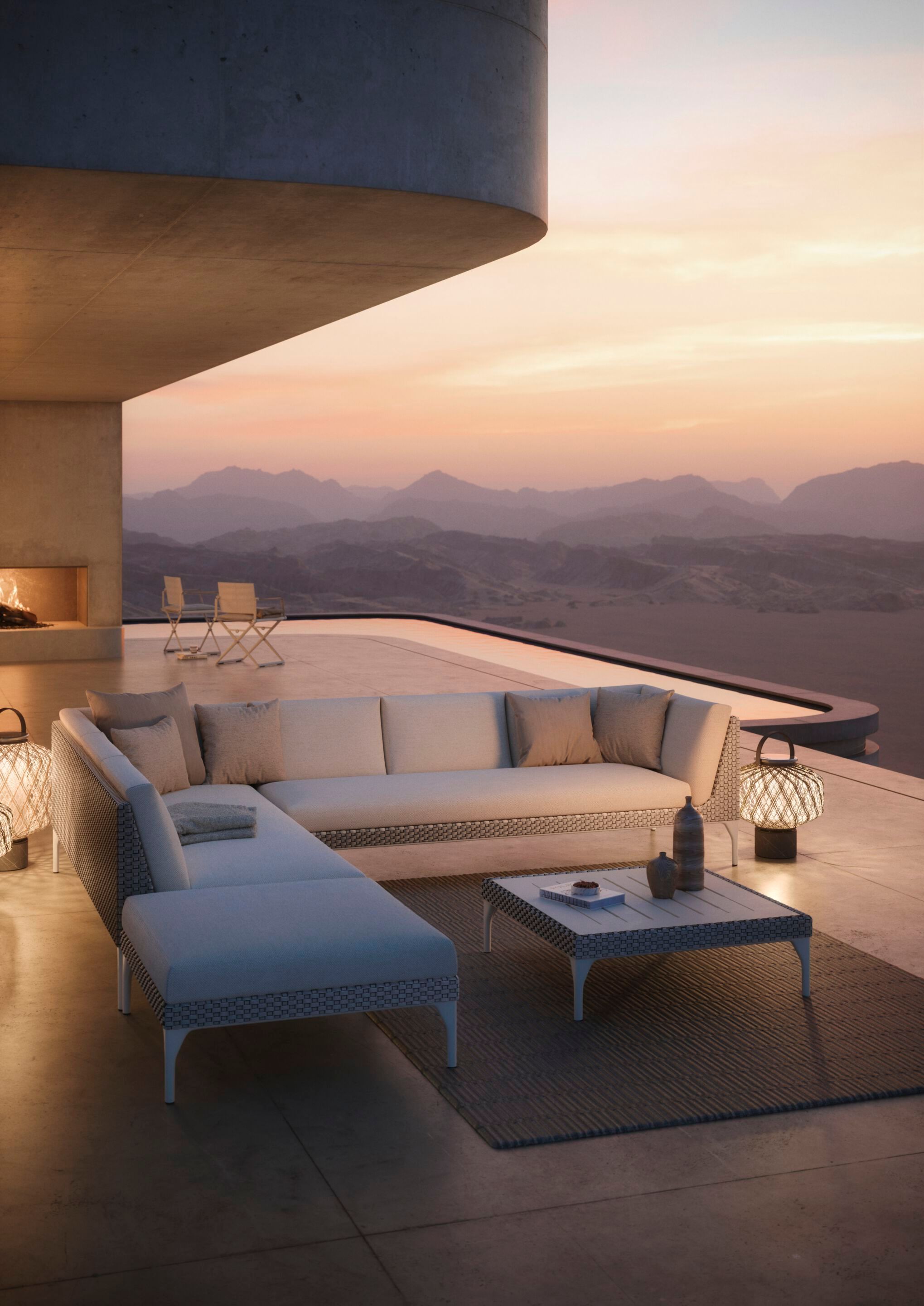 Стеклянный низкий квадратный садовый столик DEDON MU ARCH-00075903 - Вид №3