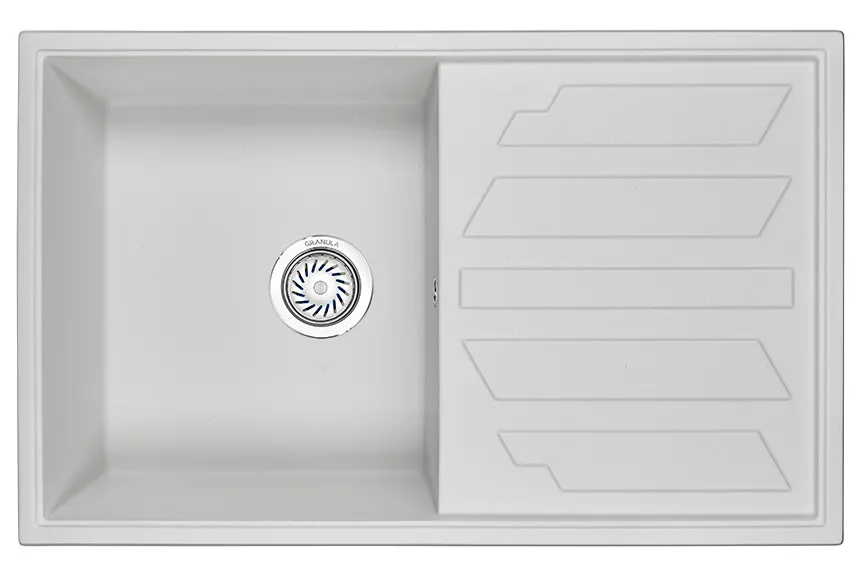 8002, АРКТИК (БЕЛЫЙ), кухонная мойка, кварц GRANULA 8002-ST233 - Вид №1
