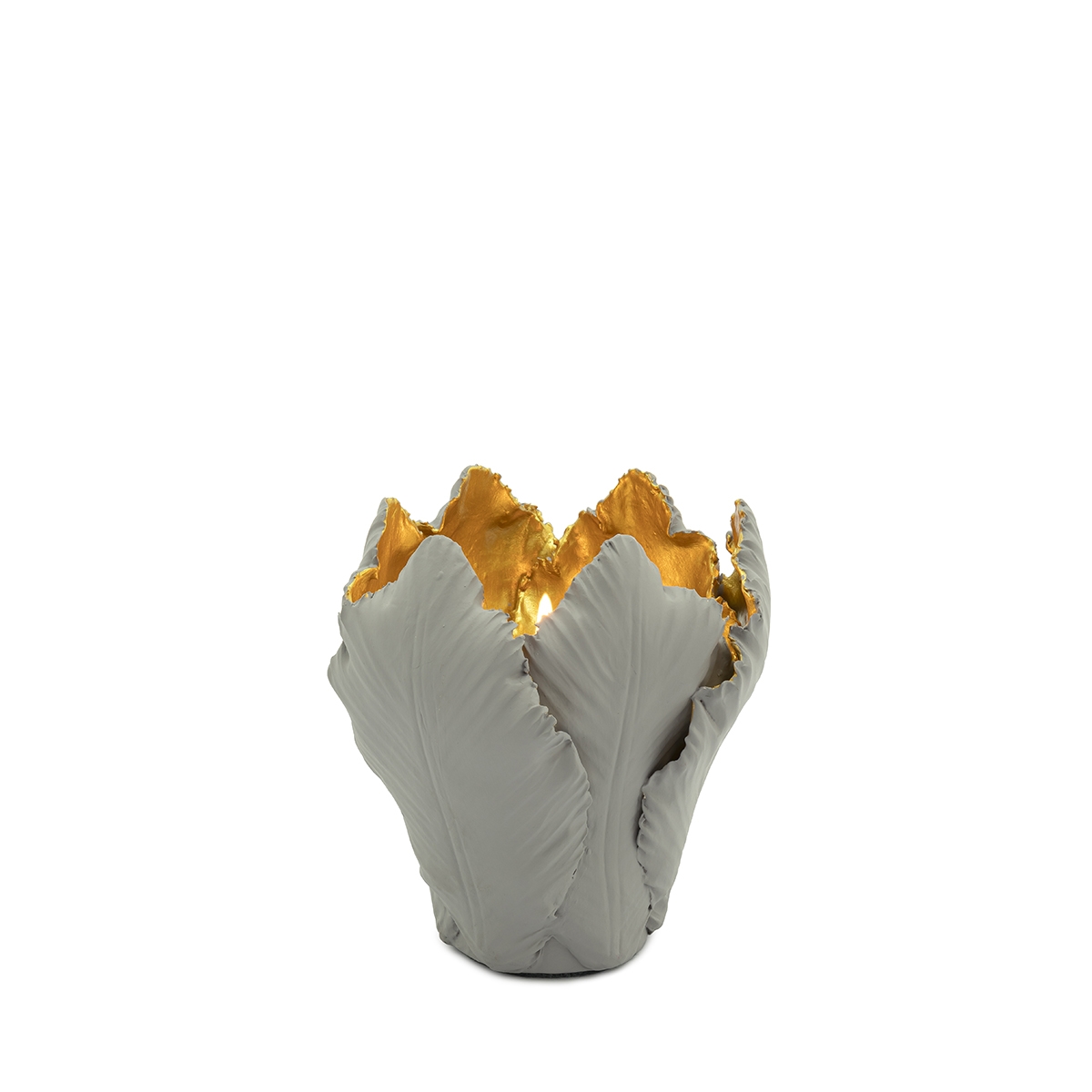 300049-GG ABHIKA ПОДСВЕЧНИК ТЮЛЬПАН GREY/GOLD  - Вид №4