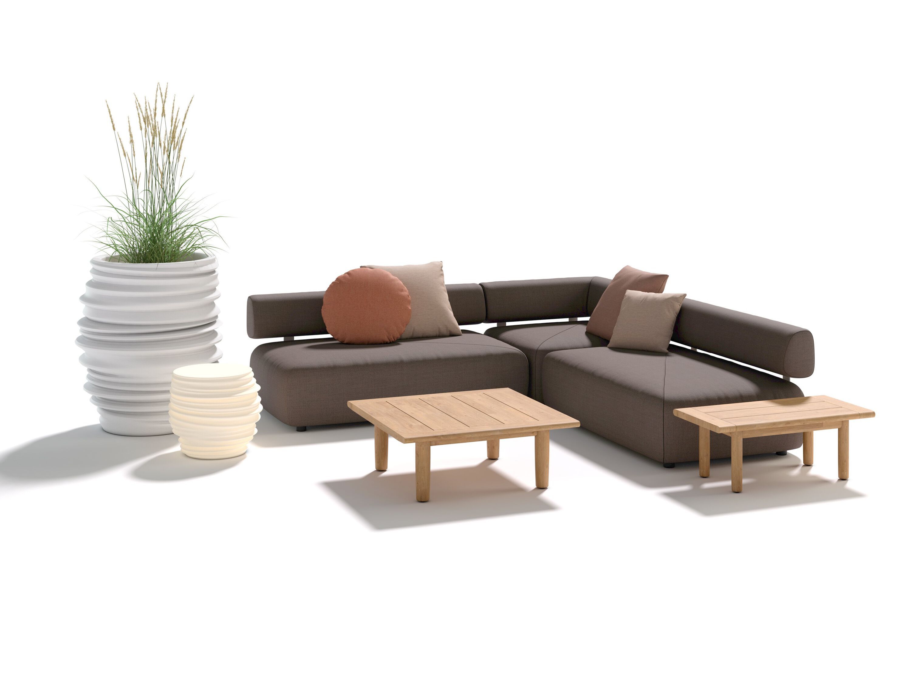 Тканевый модульный садовый диван DEDON BRIXX ARCH-00082153 - Вид №2