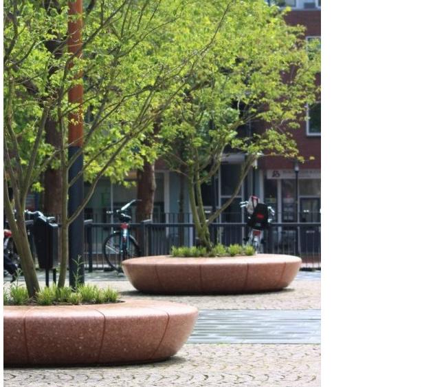 Bellitalia Круглая скамья со встроенной сеялкой без спинки Olimpo sun-id-1390442 - Вид №6