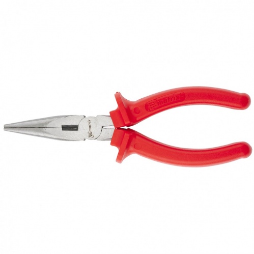 Длинногубцы прямые Econom 160 мм шлифованные пластмассовые рукоятки MATRIX 12543 - Вид №2