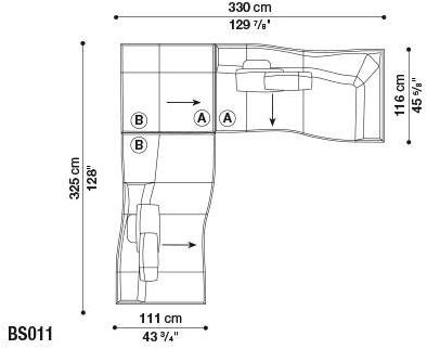 B&B Italia Модульный угловой диван из ткани Bend sun-id-1444225 - Вид №33