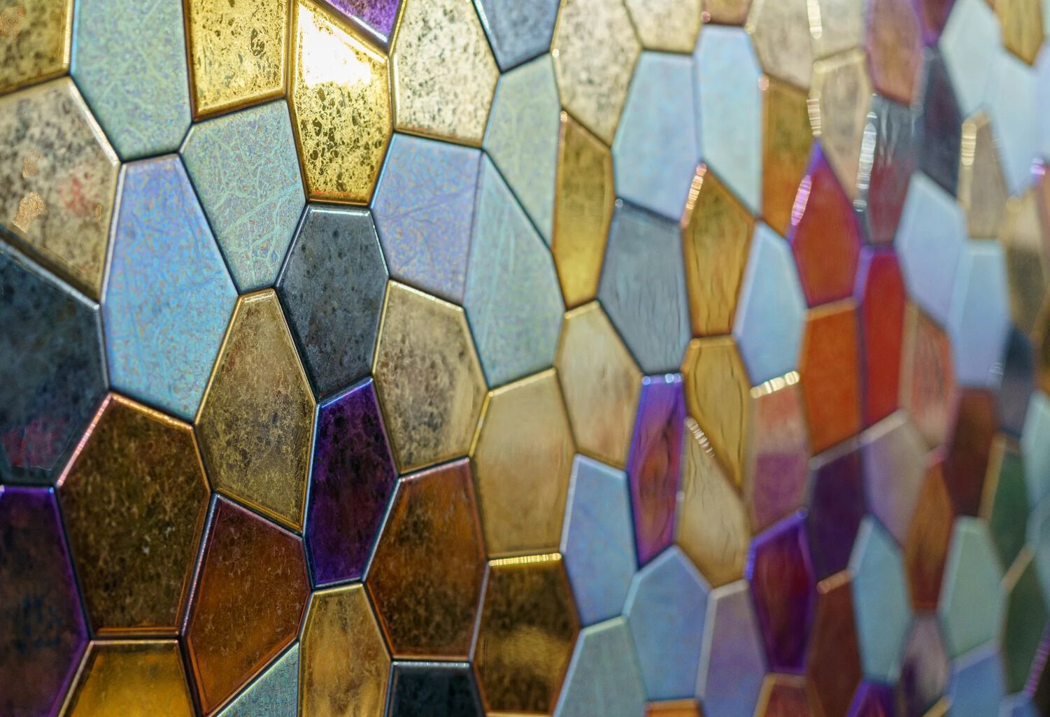 Декоративная стеклянная панель PlusObject Polygonal Mosaic ARCH-00061199 - Вид №3