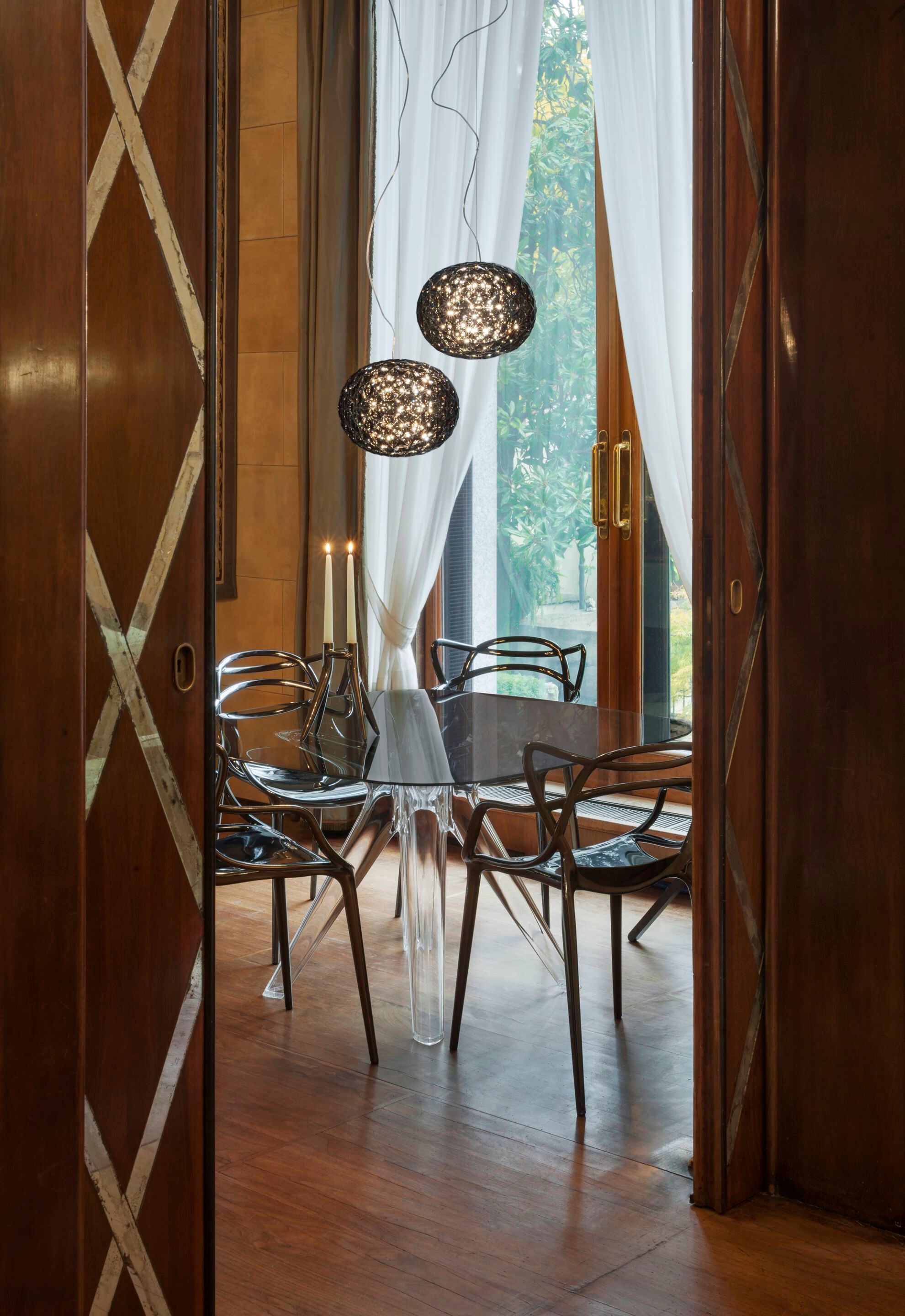 Квадратный стол из хрусталя и инженерного пластика Kartell SIR GIO ARCH-00107757 - Вид №1